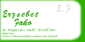 erzsebet fako business card